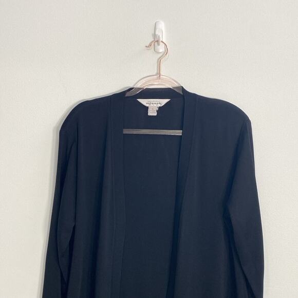 Misook Open Front Cardigan Blazer Women's Medium Black - Picture 2 of 9
